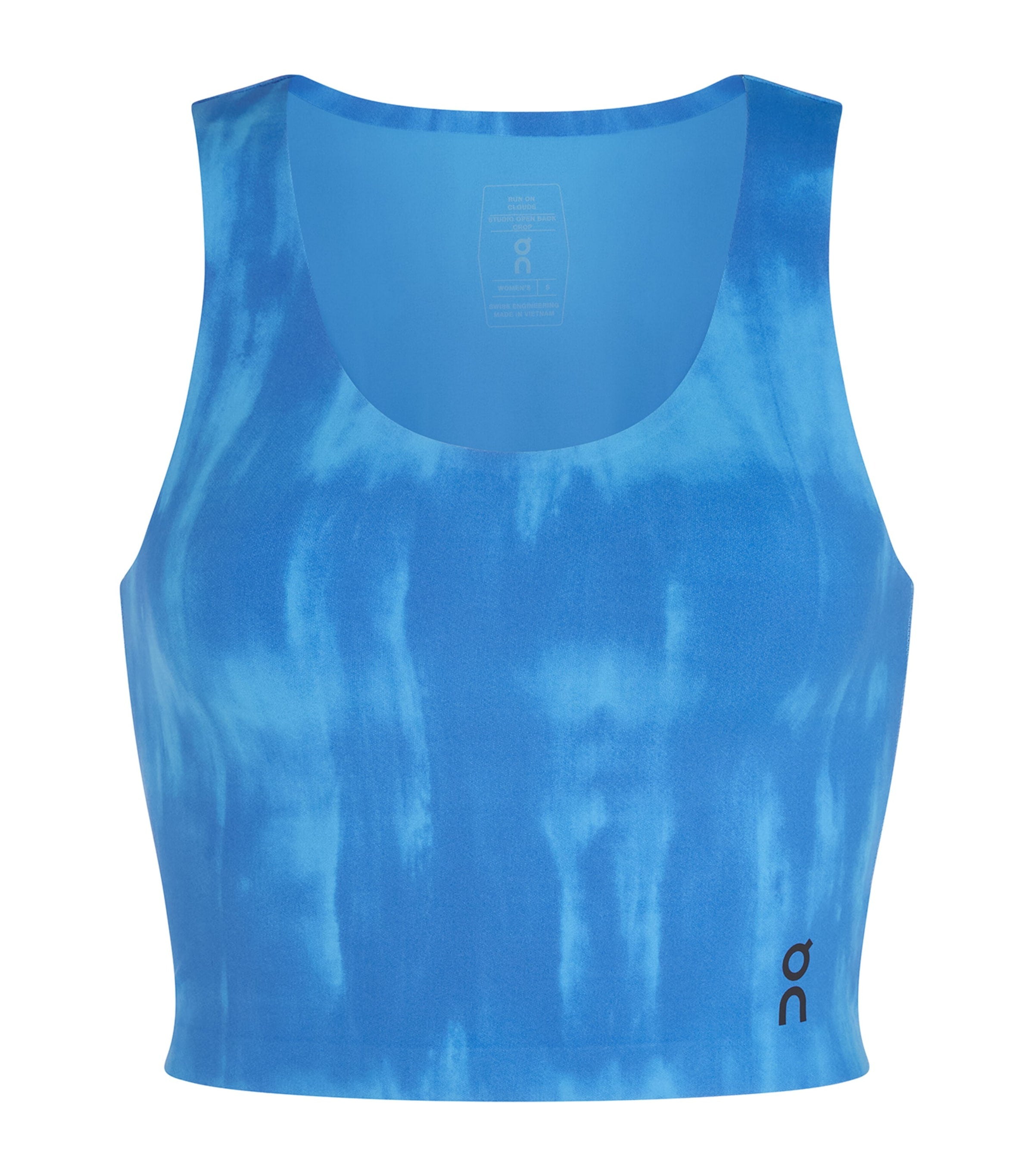 Blue Open-Back Studio Crop Top