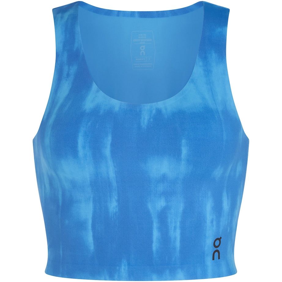 Blue Open-Back Studio Crop Top