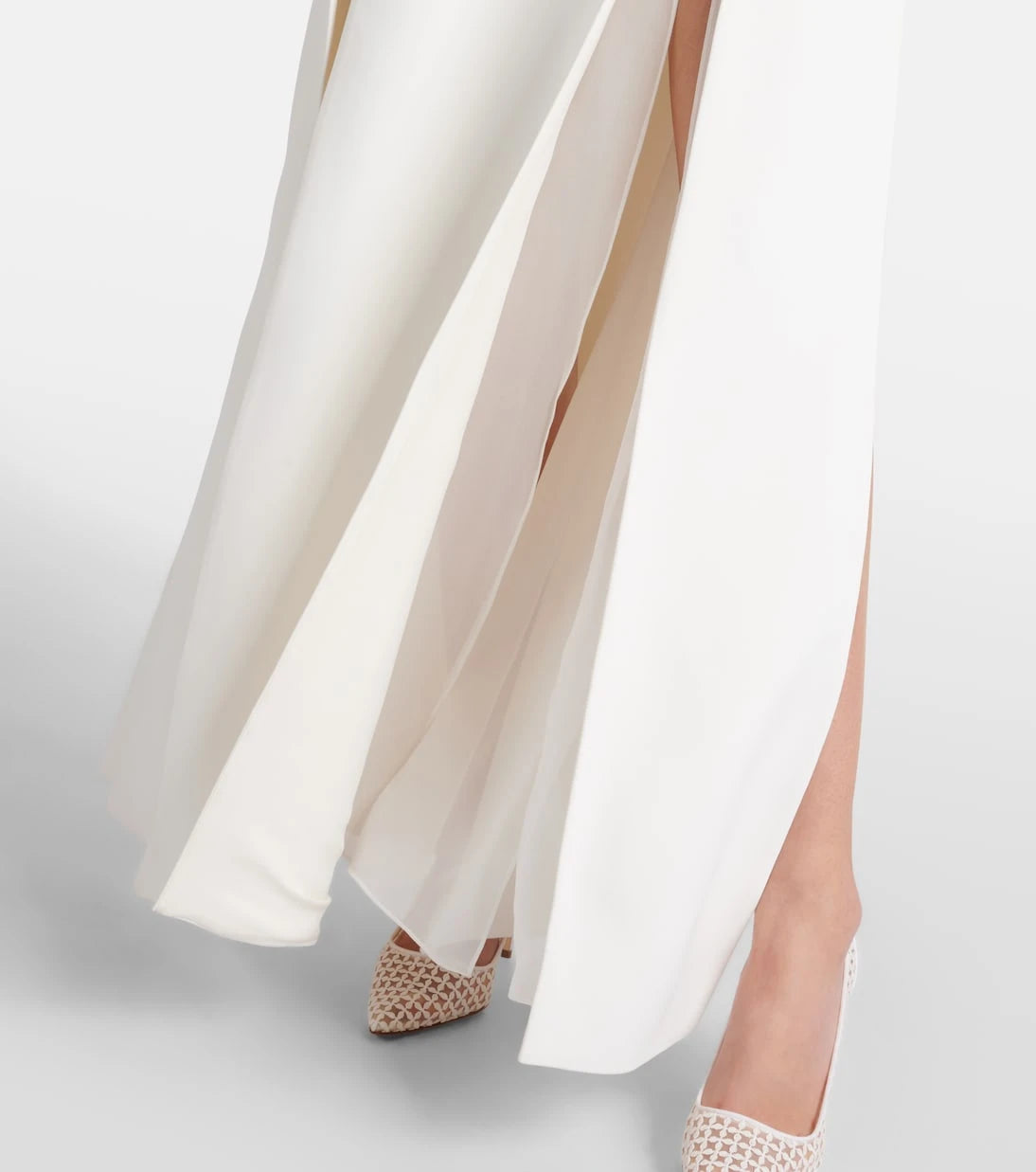 Khaite - Nonya crêpe satin slip dress