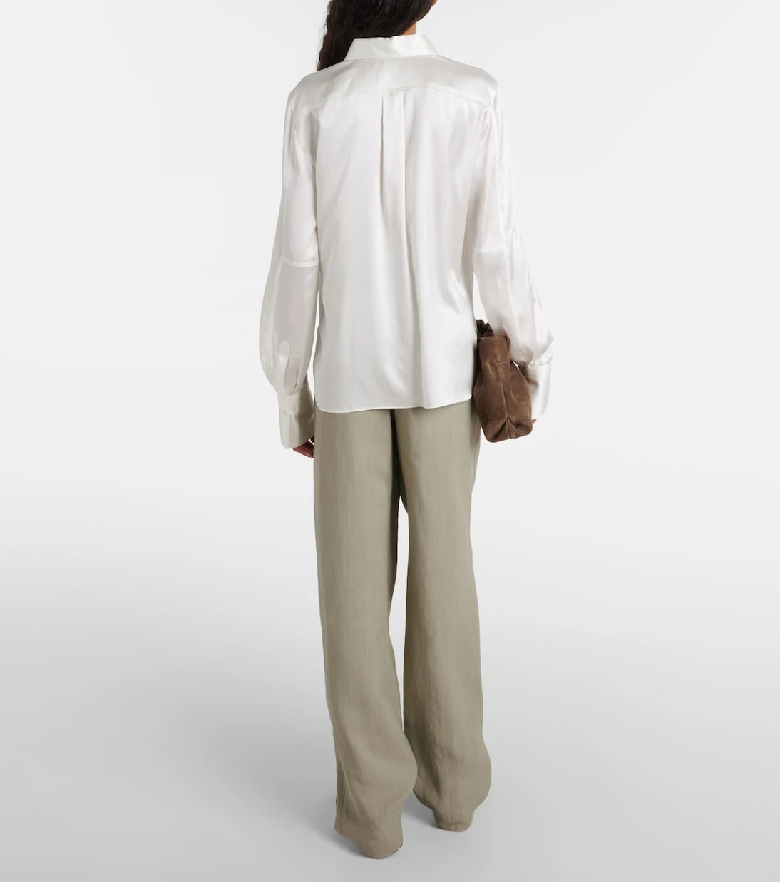Brunello Cucinelli - Silk-blend satin blouse