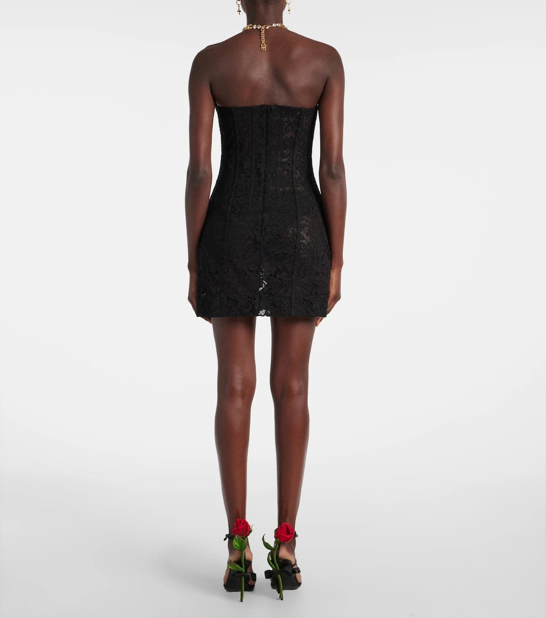 Dolce&Gabbana - Floral cotton-blend lace minidress