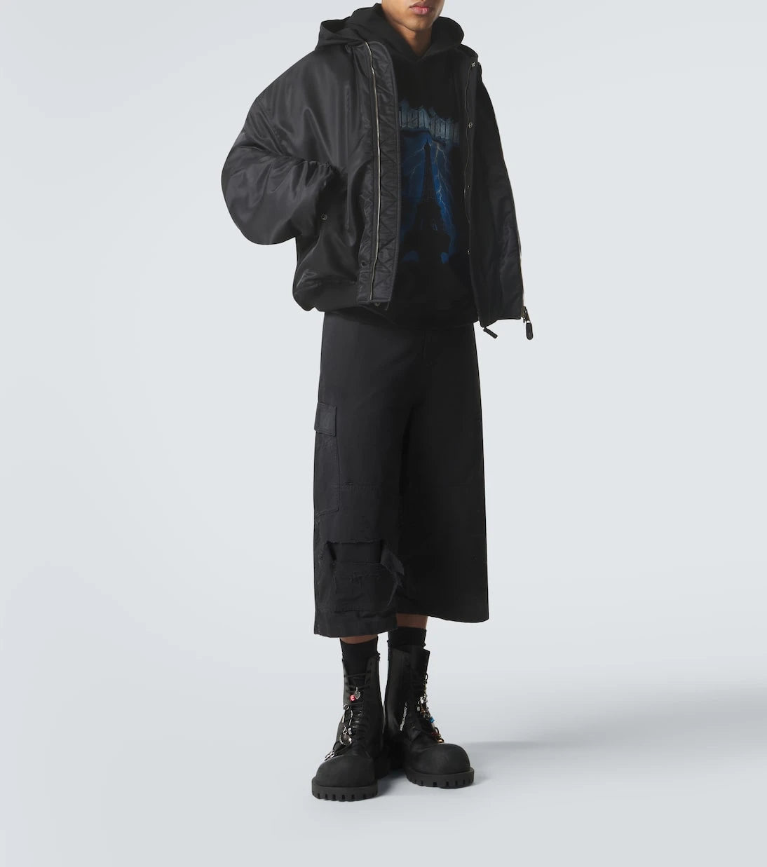 Balenciaga - هودي قطني مطبوع