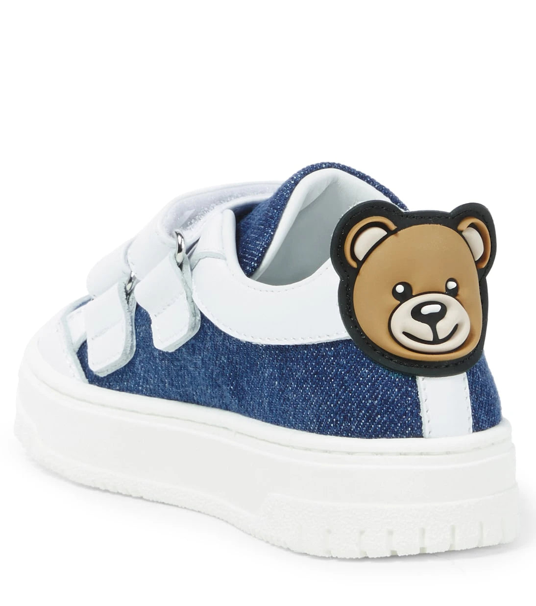 Moschino Kids - Leather-trimmed canvas sneakers