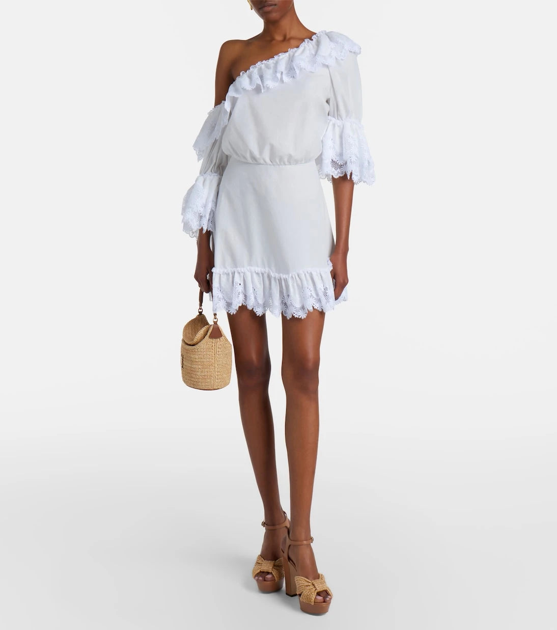 Jimmy Choo - Heloise raffia and leather sandals