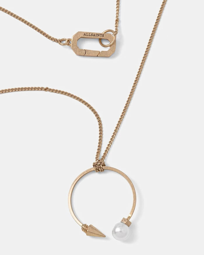 AllSaints erkek metal kolye