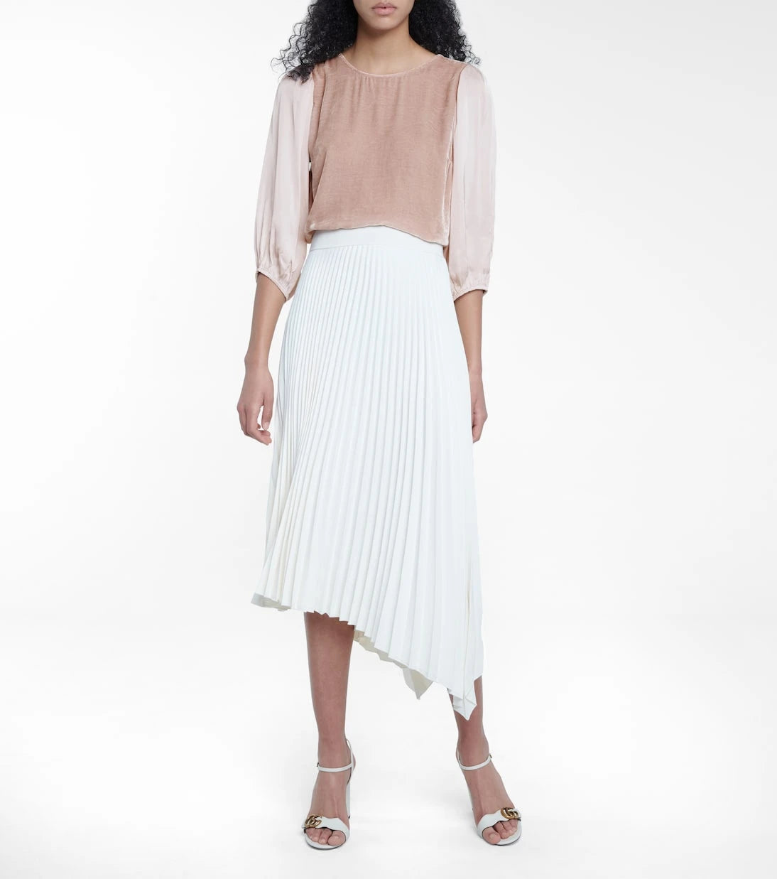 Velvet - Elise velvet and silk blouse