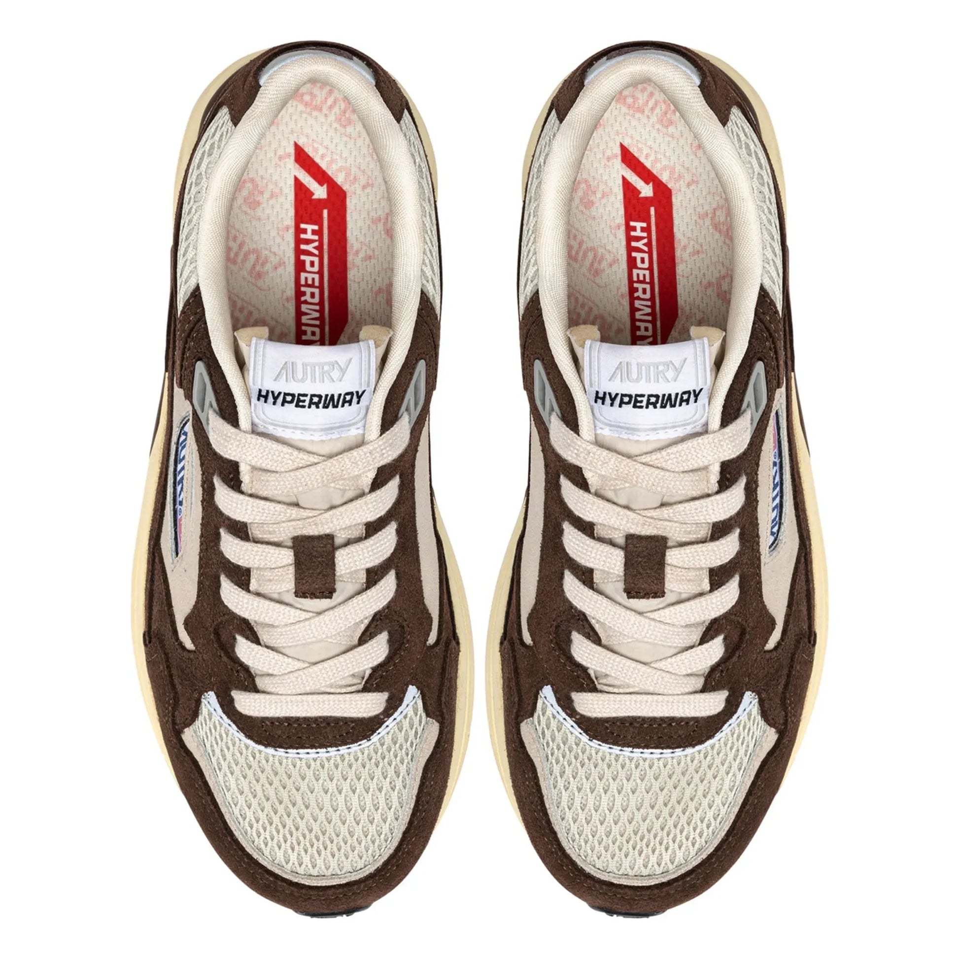 Autry - Hyperway Low Two-tone Suede Sneakers | Brown