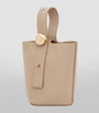 LOEWE Beige Mini Leather Pebble Bucket Bag