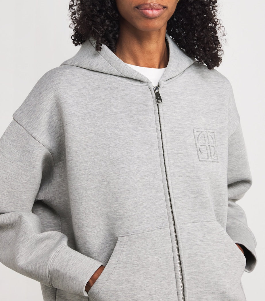 Grey Heather Zip-Up Hoodie
