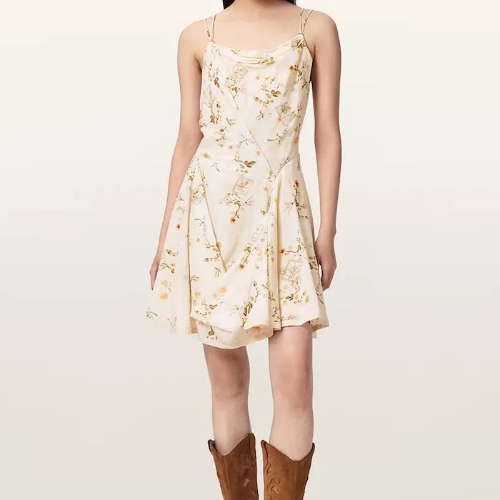AllSaints лятна рокля с вискоза CLAIRE