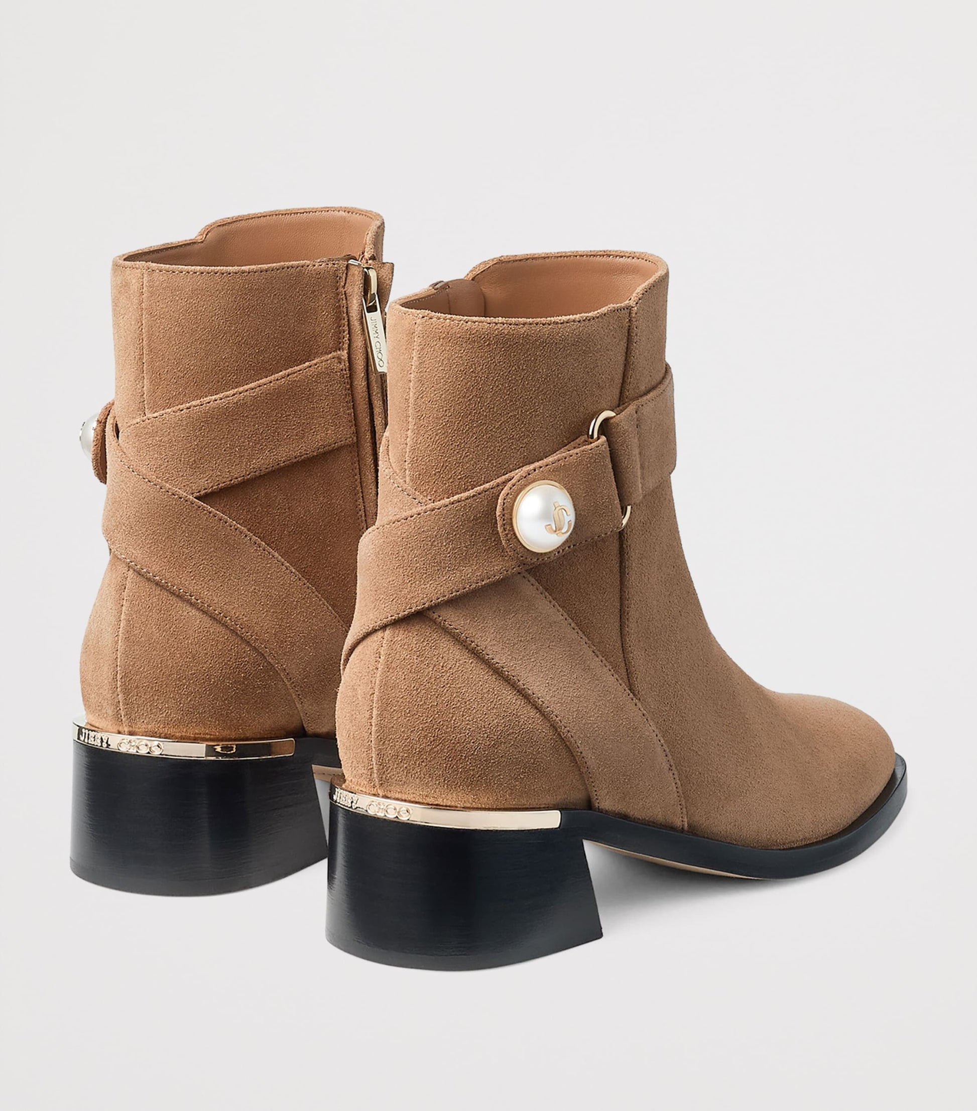Beige Noor 45 Suede Ankle Boots