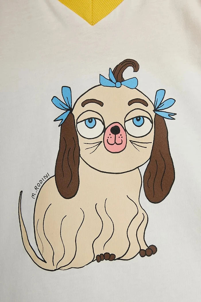 Mini Rodini тениска за деца от памук Dog