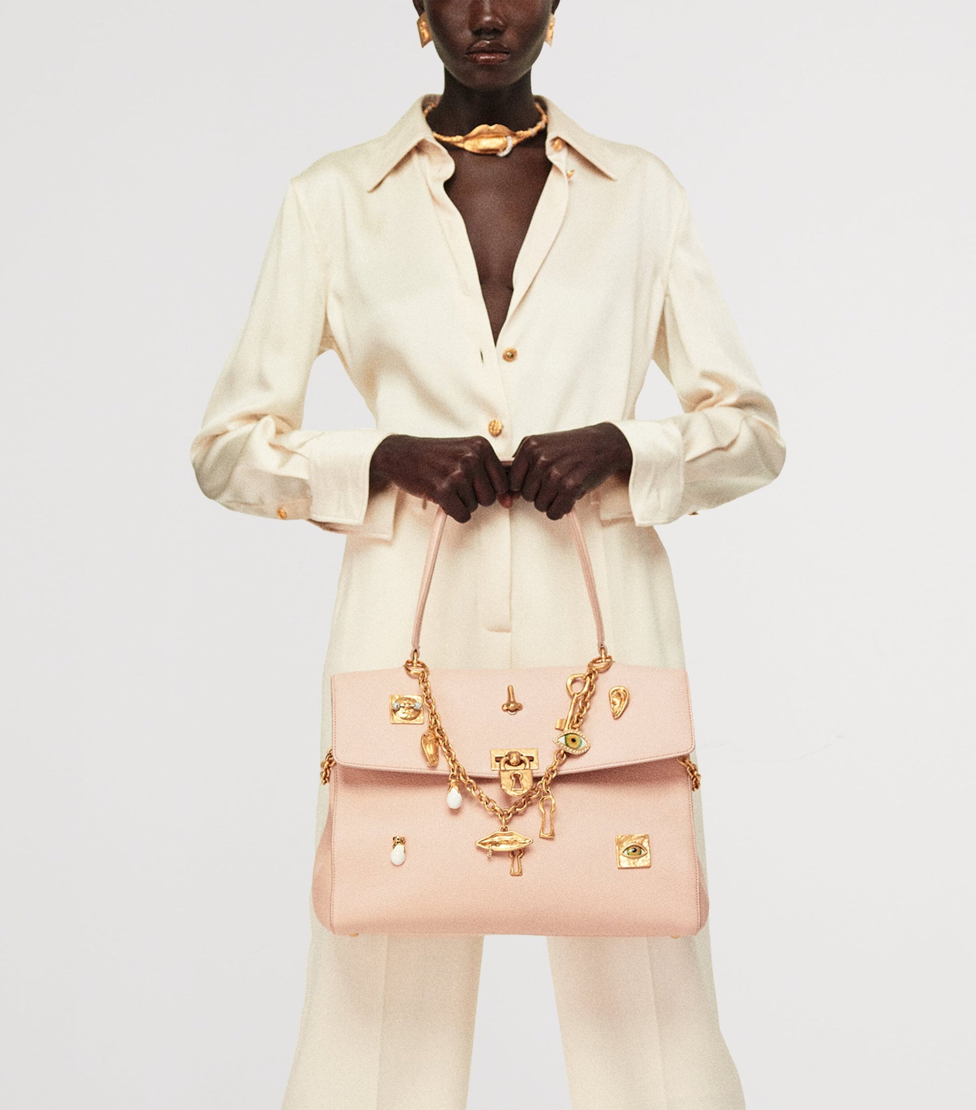 Schiaparelli Lambskin Bijoux Secret Shoulder Bag