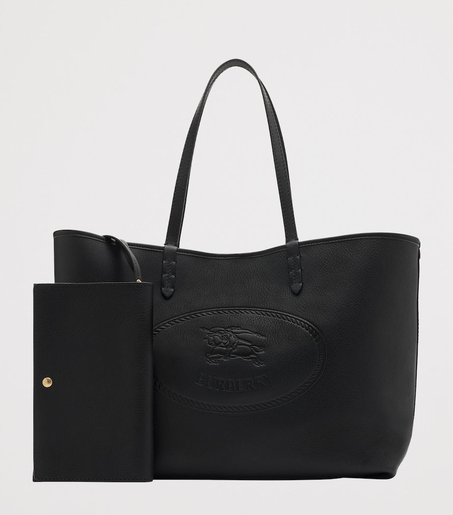 Burberry Black Leather Highlands Tote Bag