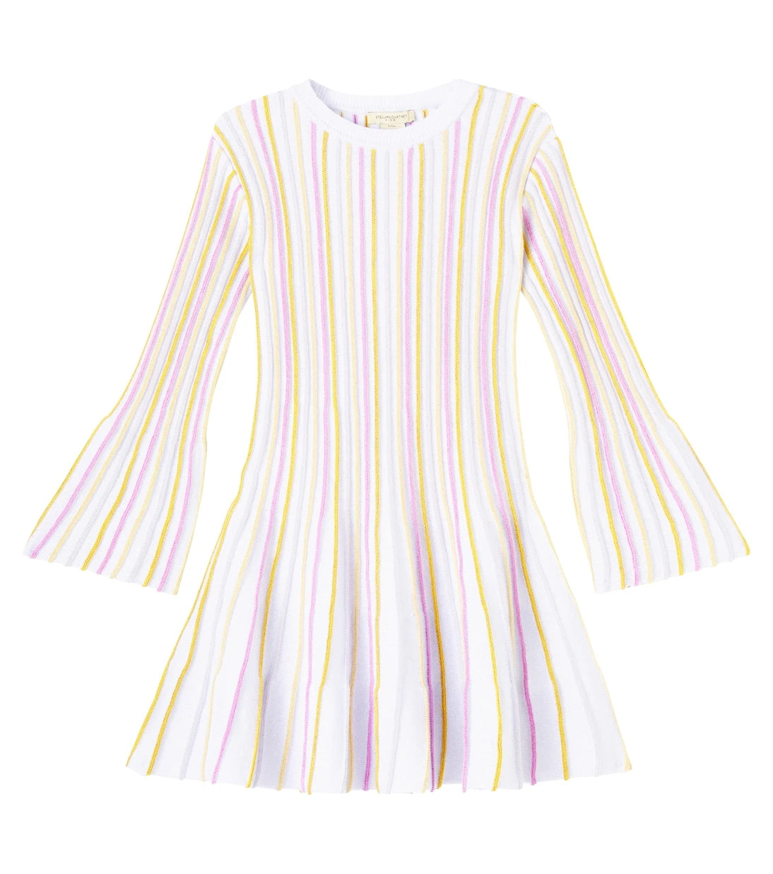 Stella McCartney Kids - فستان من القطن المخلوط المخطط المحبوك