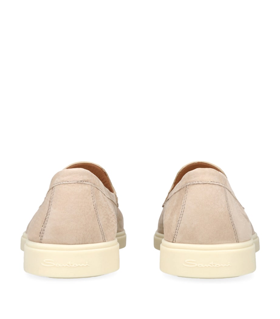 Pink Suede Detroit Loafers