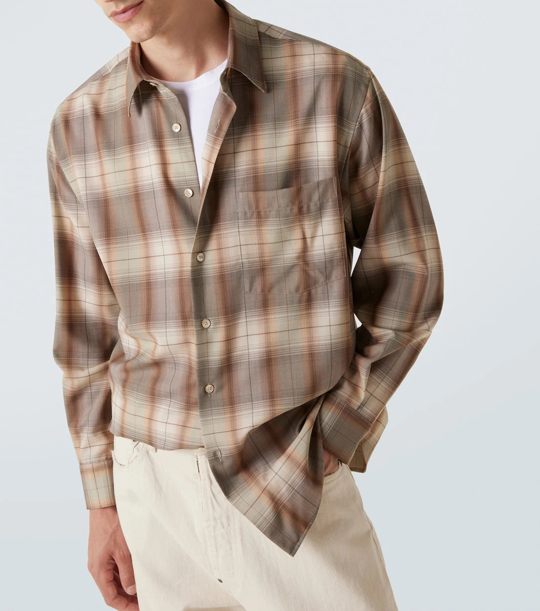 Auralee - Checked wool shirt