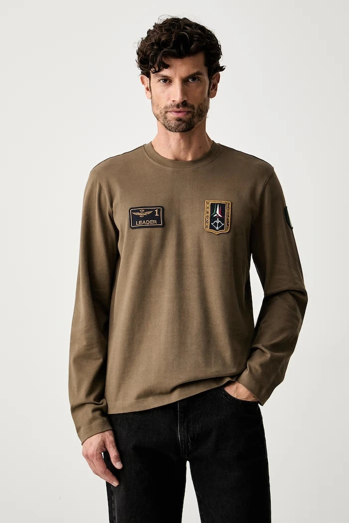 Aeronautica Militare Erkek Pamuk Uzun Kollu Bluz