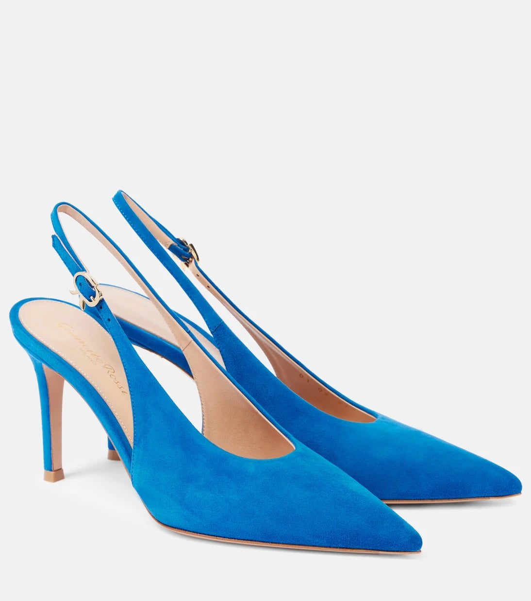 Gianvito Rossi - Robbie suede slingback pumps