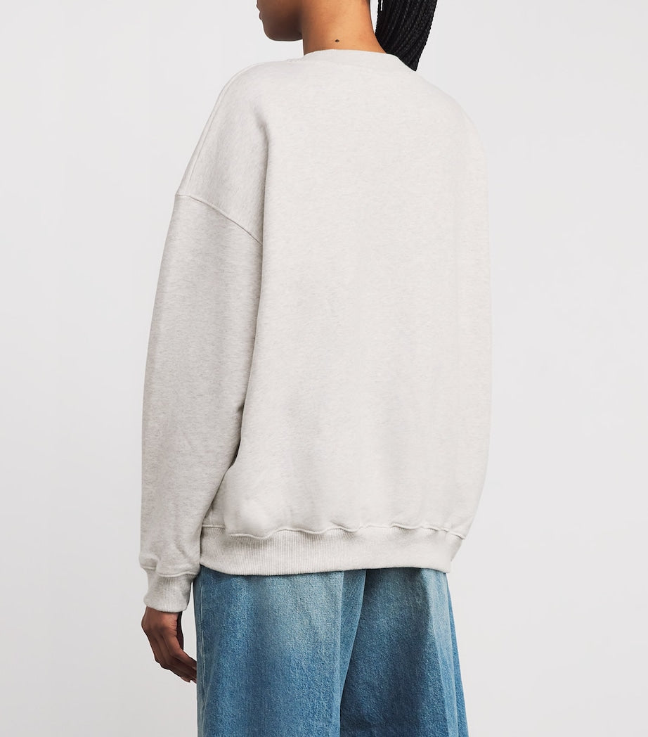 Adanola Grey Organic Cotton Logo Sweatshirt