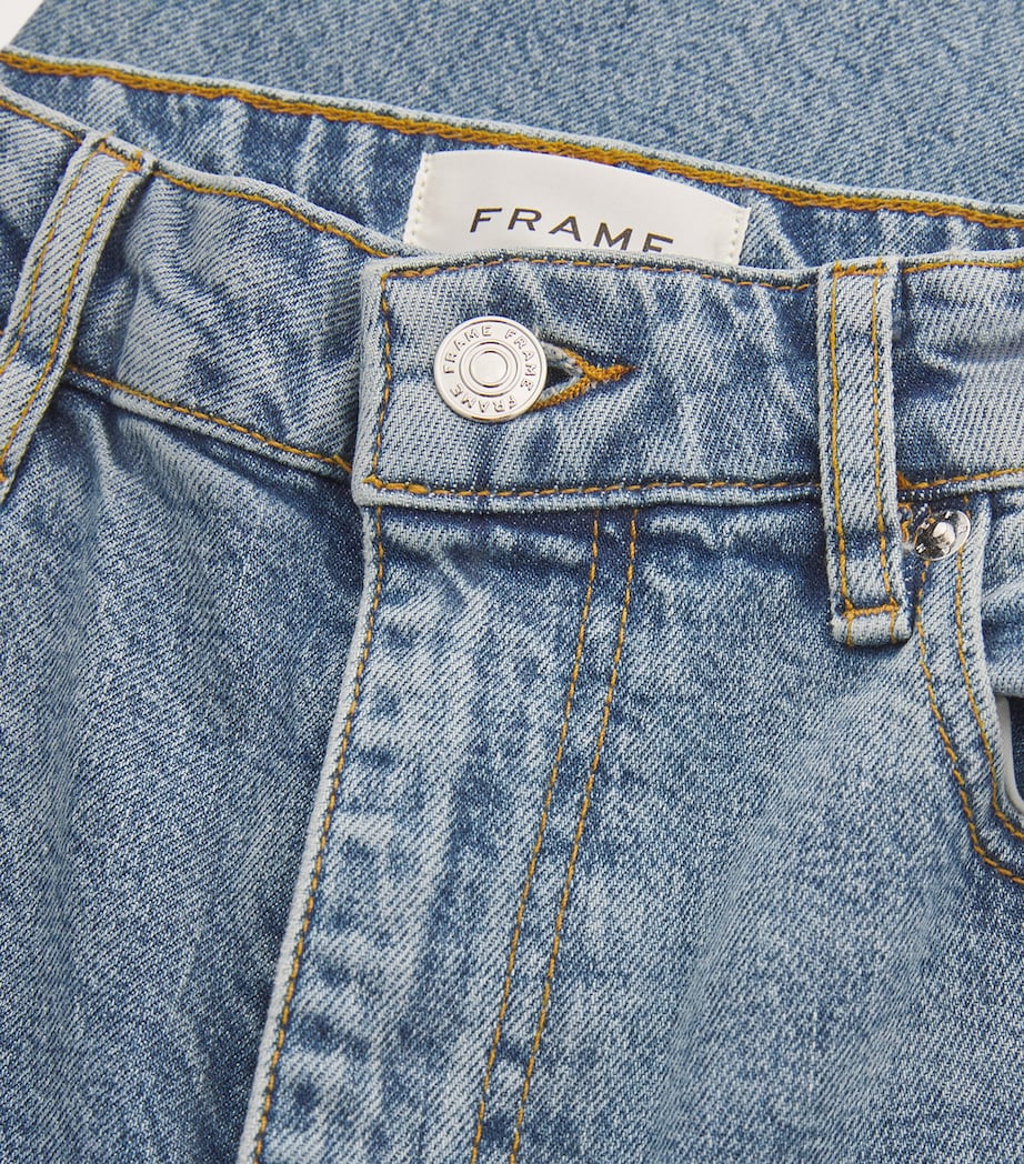 FRAME Navy The Ruler Straight-Leg Jeans