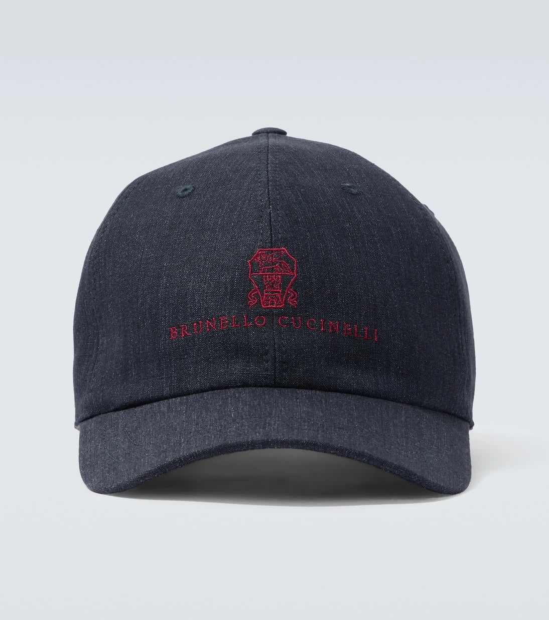 Brunello Cucinelli - Embroidered denim baseball cap