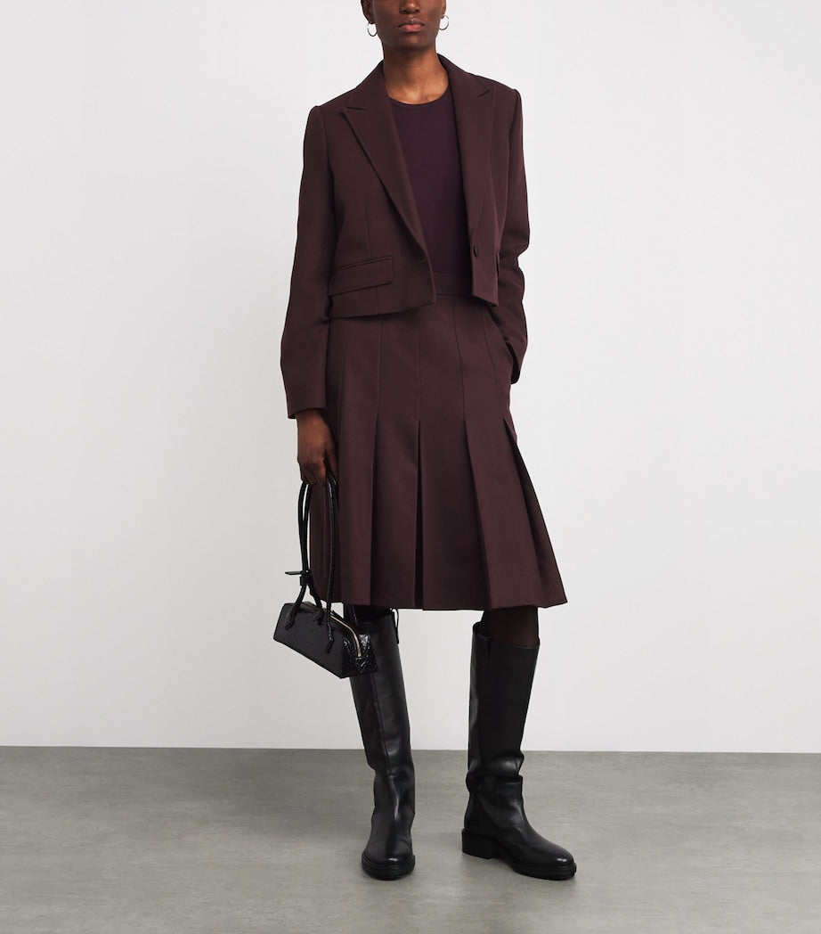 Red Stretch-Wool Elia Blazer