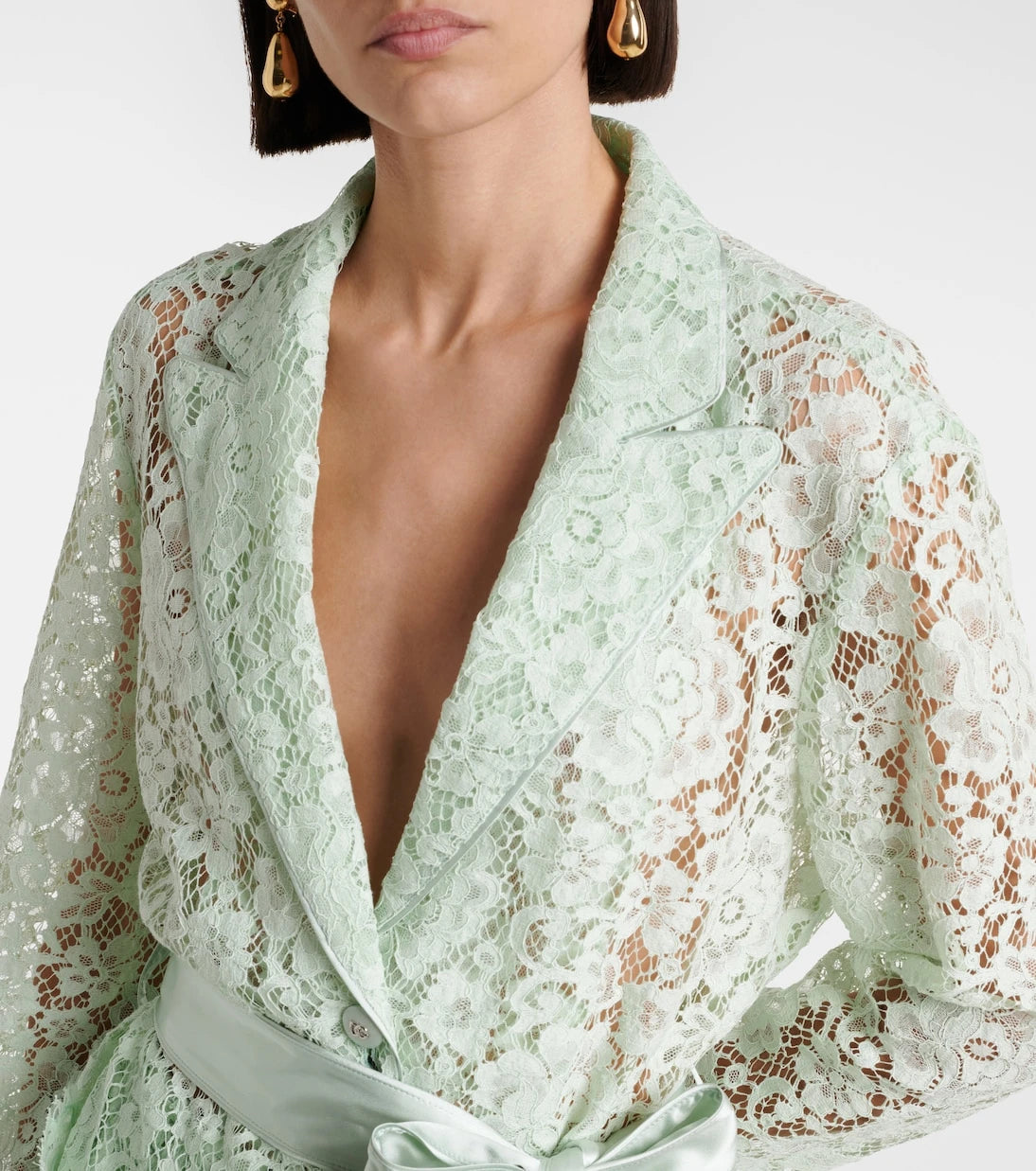 Dolce&Gabbana - Belted lace blazer