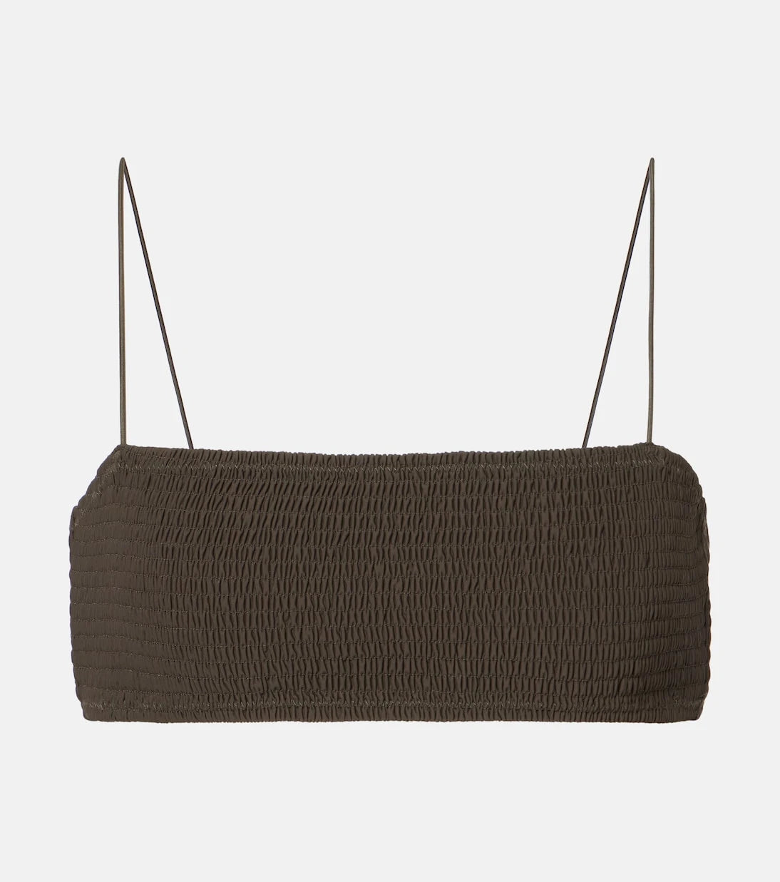Toteme - Shirred jersey bikini top