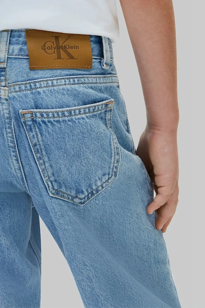 Calvin Klein Jeans kız çocuk straight barrel leg jean
