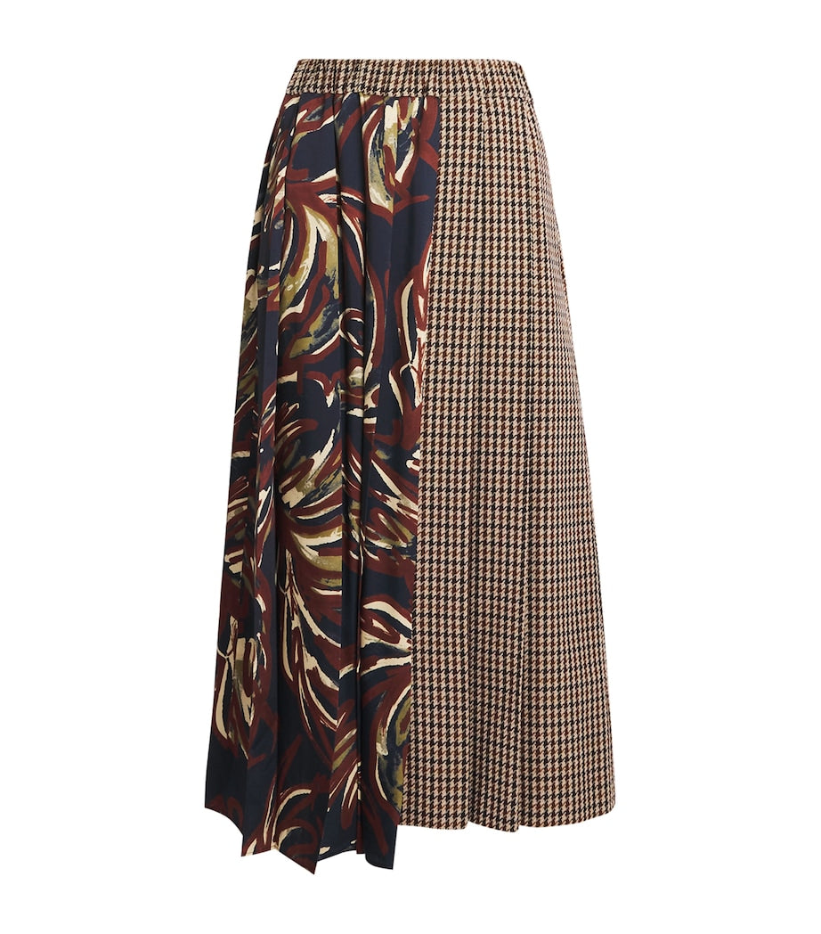 Weekend Max Mara Purple Pleated Panelled Midi Skirt