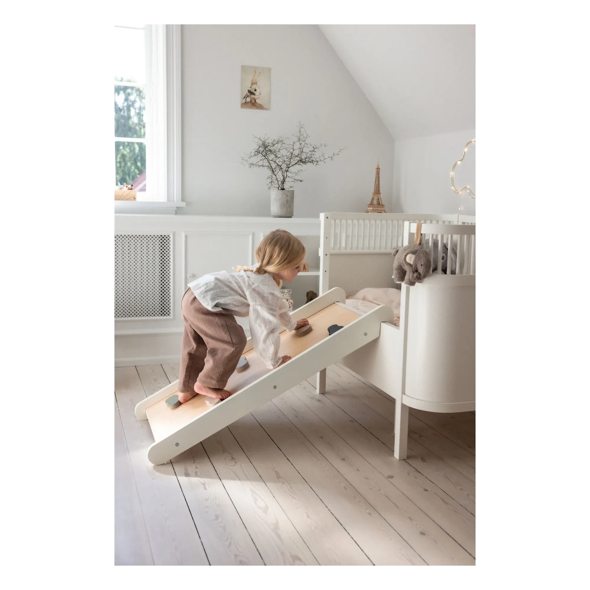 Sebra - 2 in 1 bed slide | White