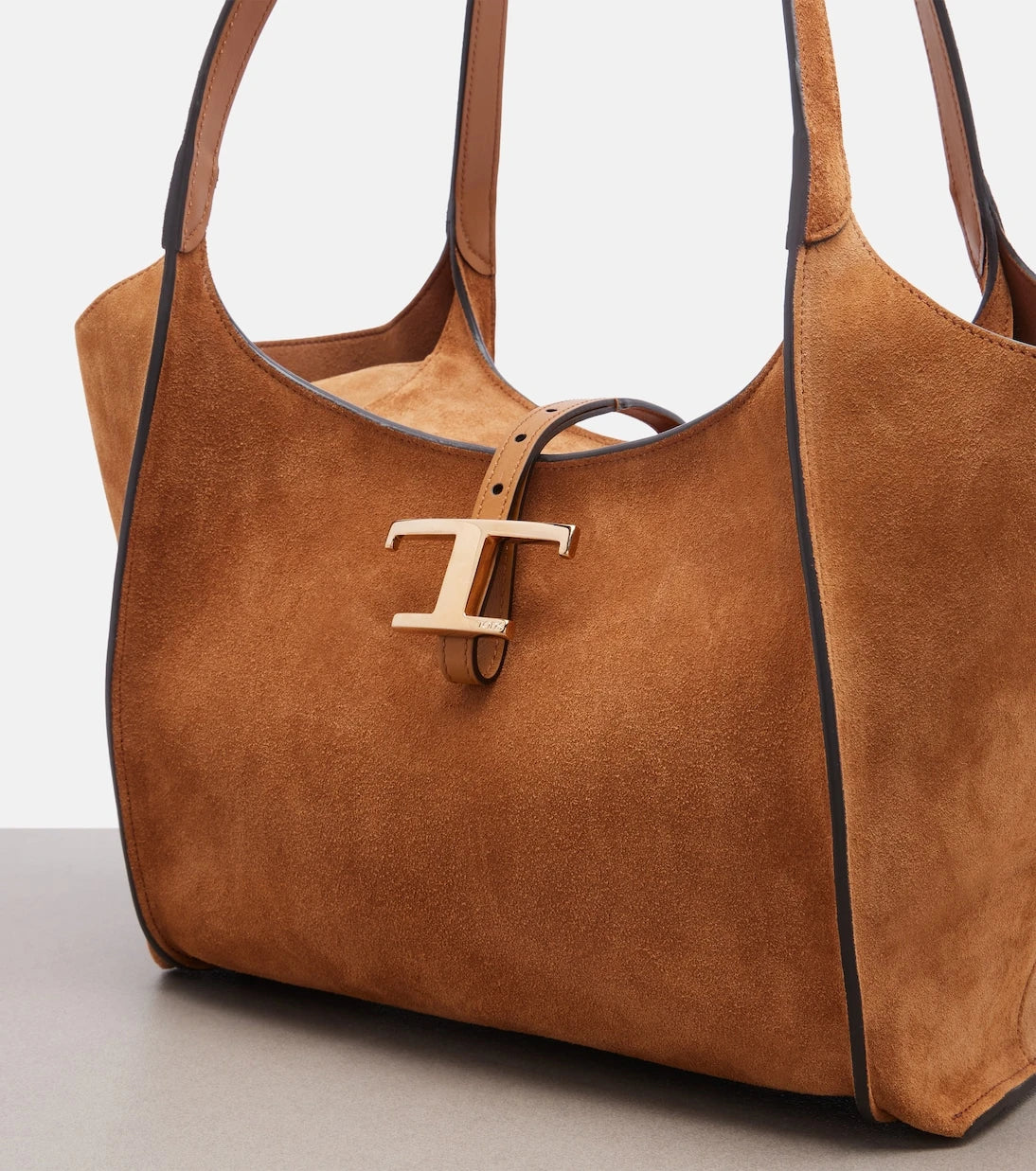 Tod's - T Timeless Small suede tote bag