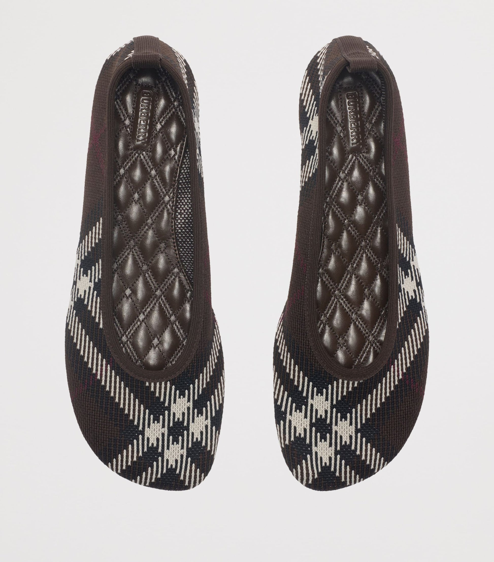 Brown Check Baby Ballet Flats