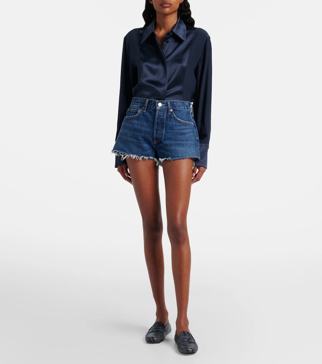 Agolde - Parker denim shorts
