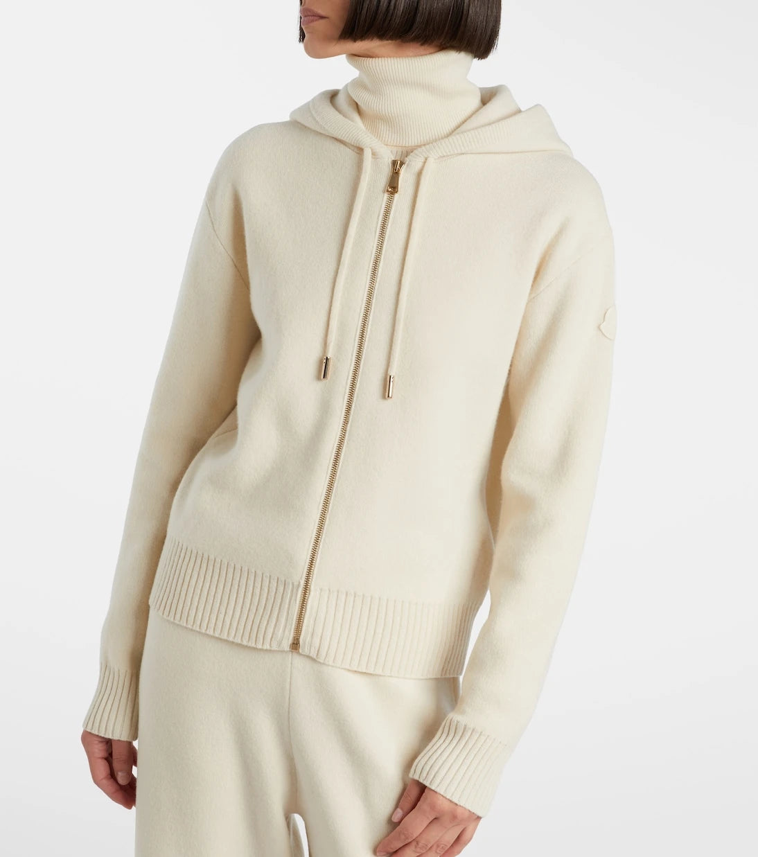 Moncler - Hooded wool and cashmere zip-up cardigan