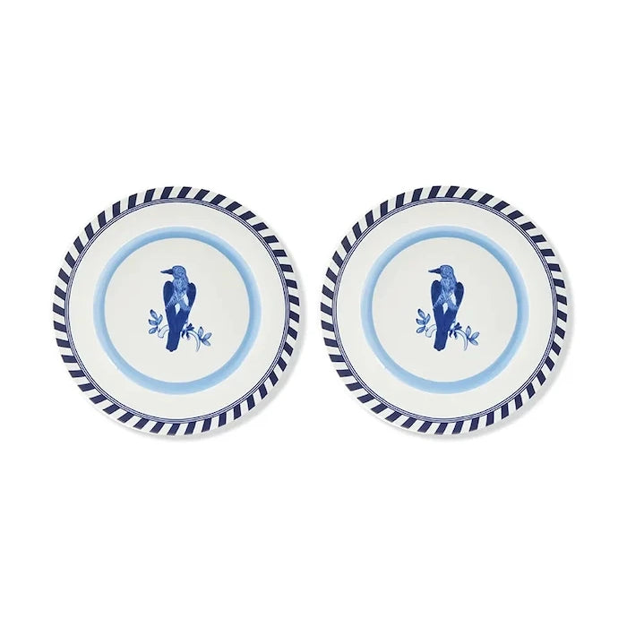 POLSPOTTEN kuş desenli düz tabak seti 27 cm (2 parça)