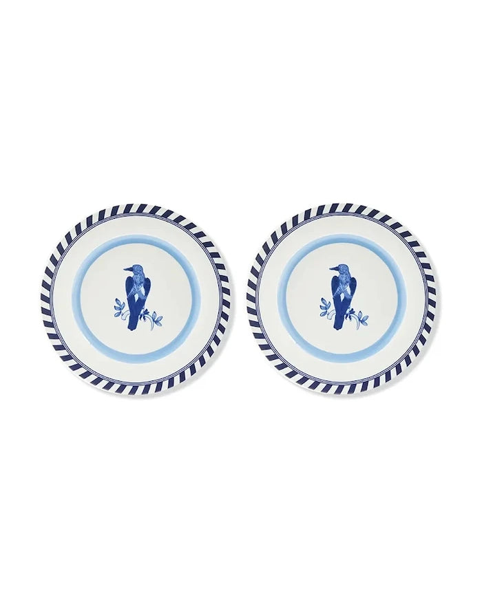 POLSPOTTEN kuş desenli düz tabak seti 27 cm (2 parça)