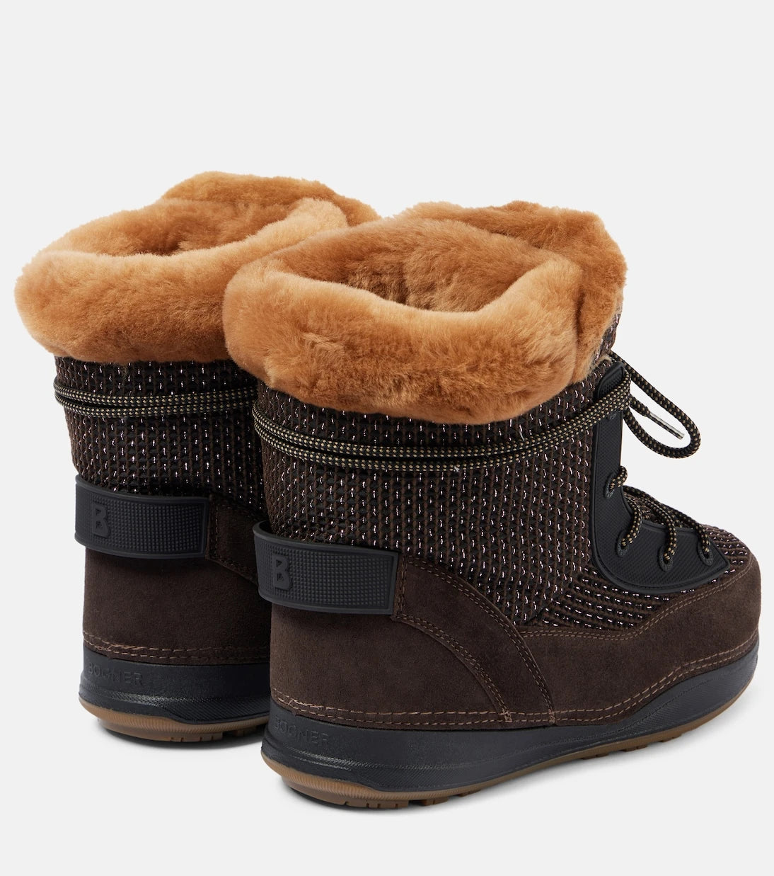 Bogner - Verbier shearling-trimmed suede ankle boots