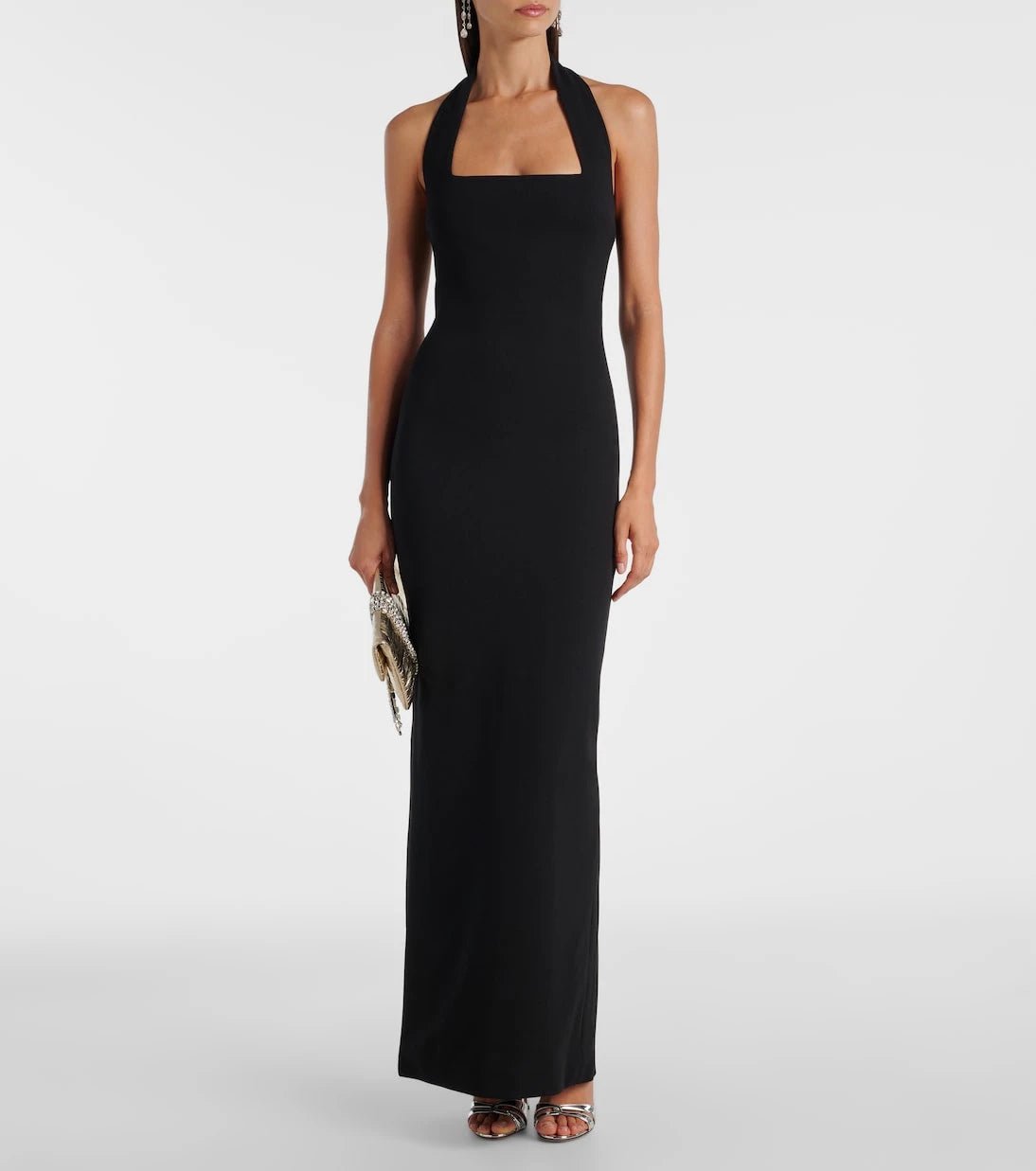 Solace London - Ilona halterneck crêpe gown