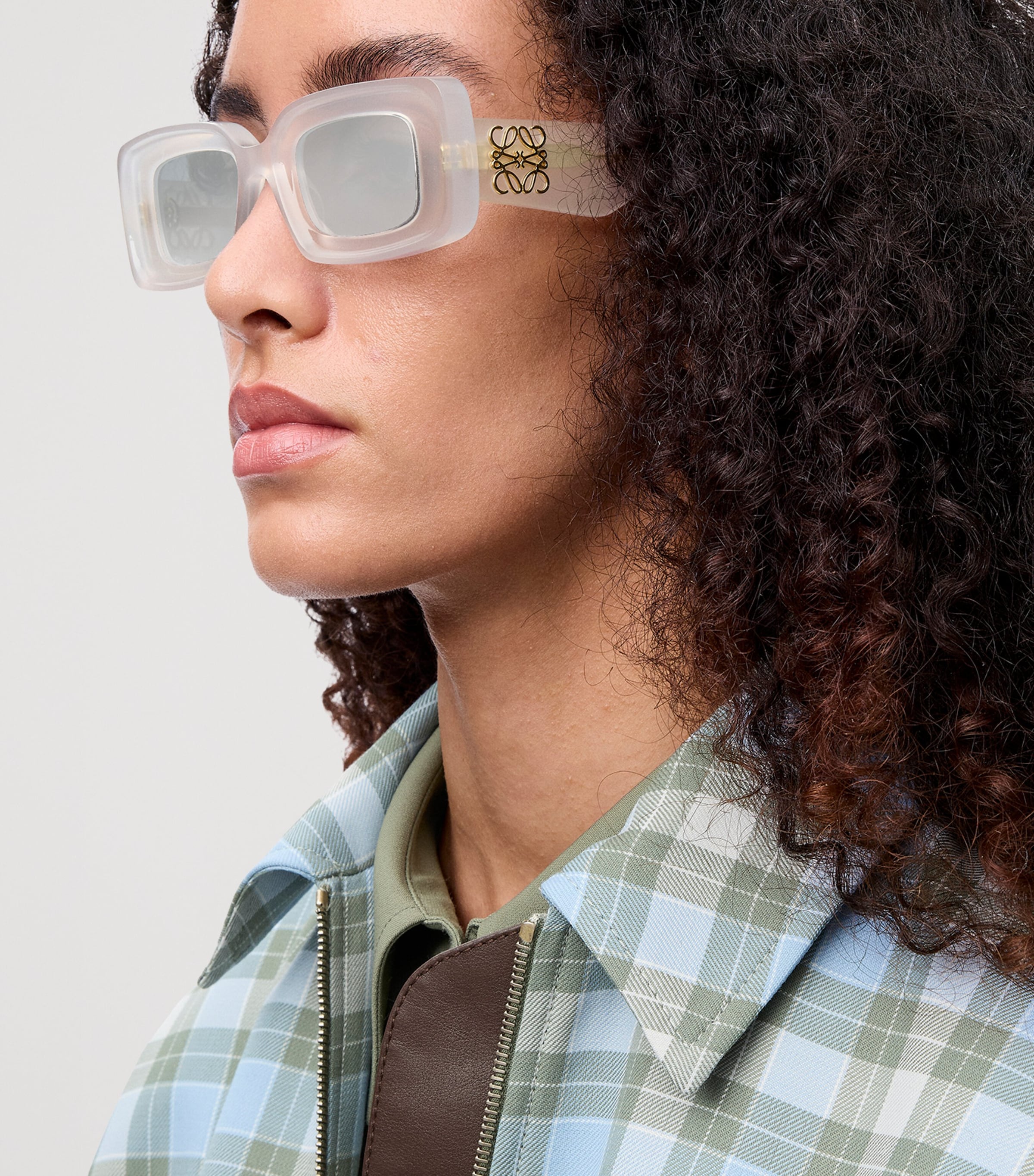 White Rectangular Sunglasses