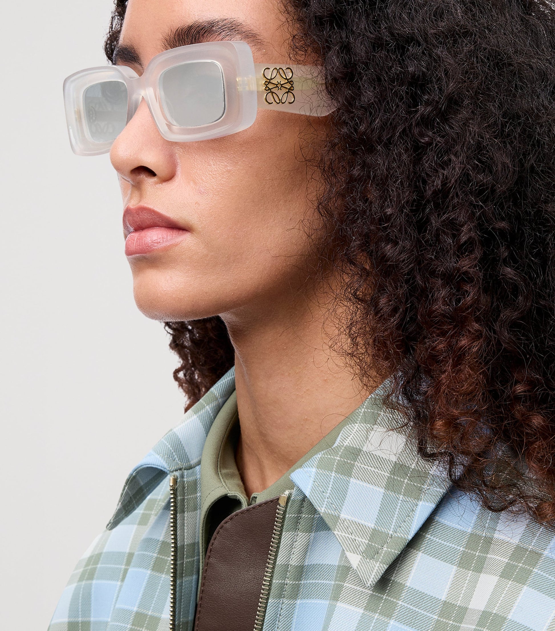 White Rectangular Sunglasses