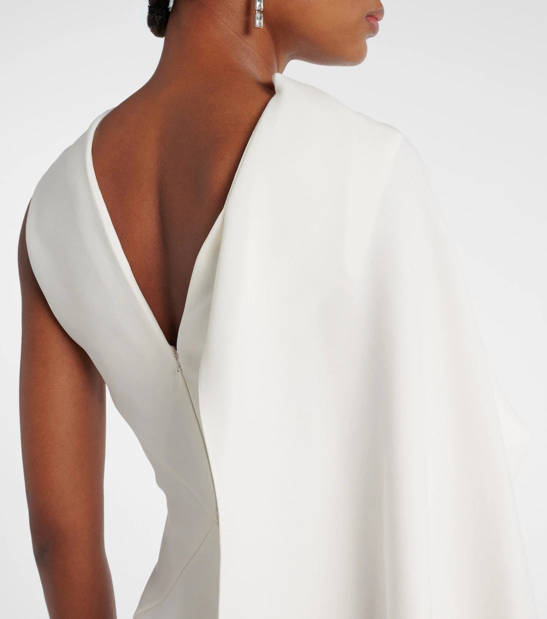Roksanda - Bridal Edith draped crêpe midi dress