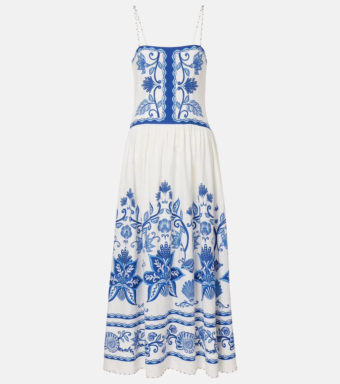 Farm Rio - Printed linen-blend maxi dress