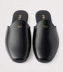 Prada Black Leather Flat Mules