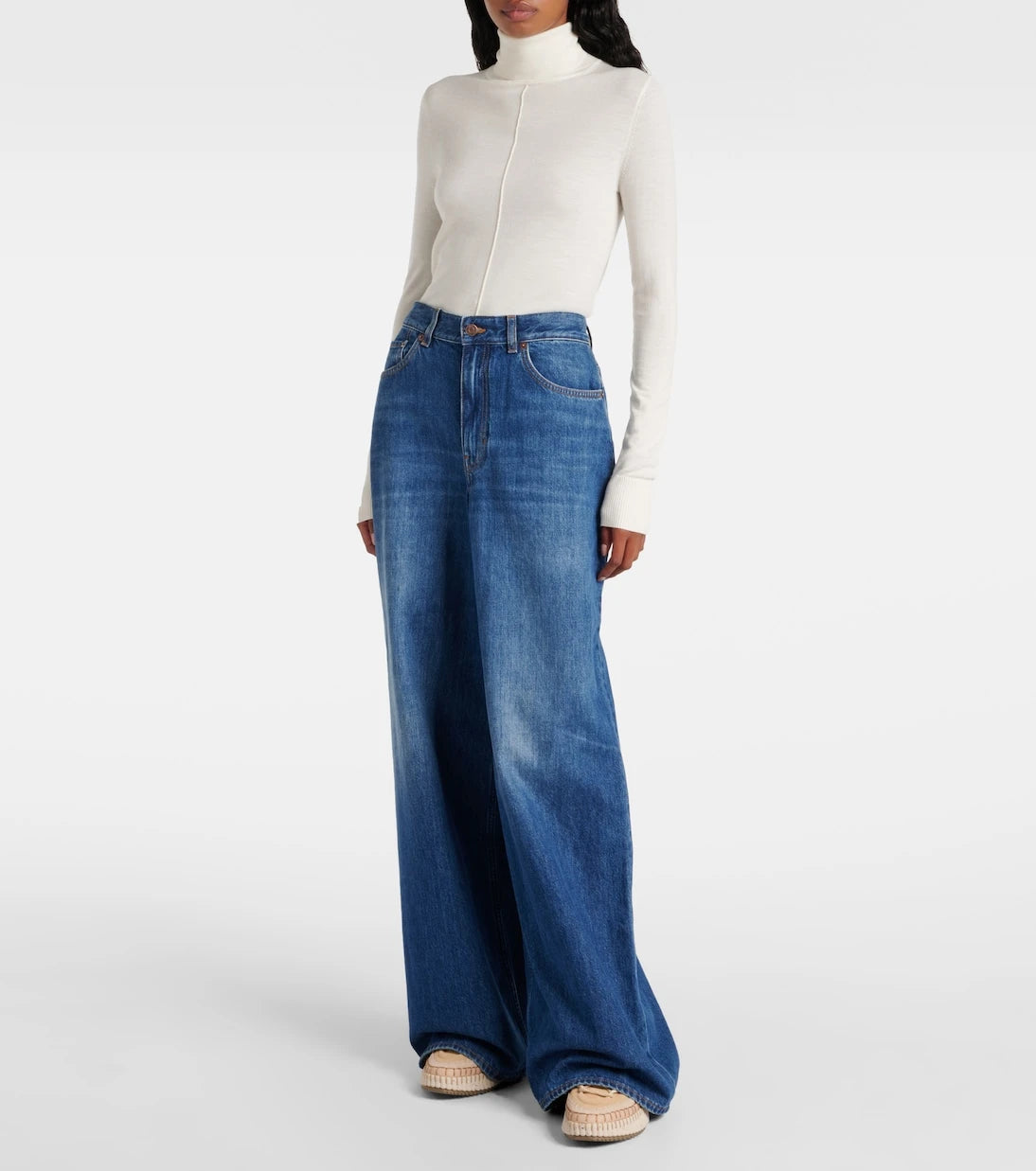 Chloé - Nama shearling-lined suede sneakers