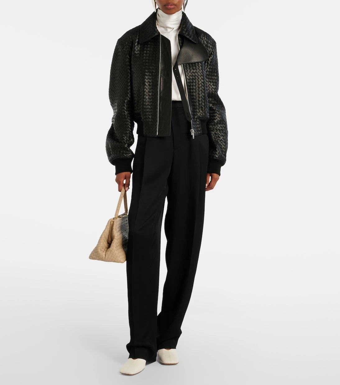 Bottega Veneta - Intrecciato leather jacket