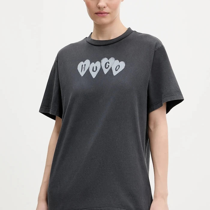 Памучна тениска HUGO Vintage Tee_22