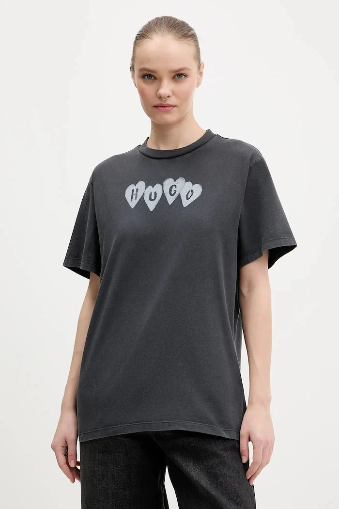Памучна тениска HUGO Vintage Tee_22