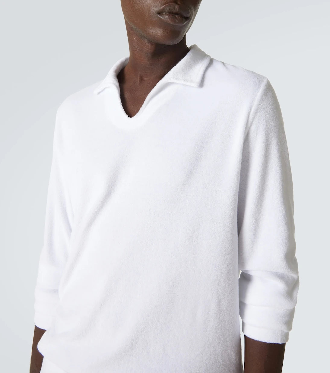 Fedeli - Cotton terry polo shirt
